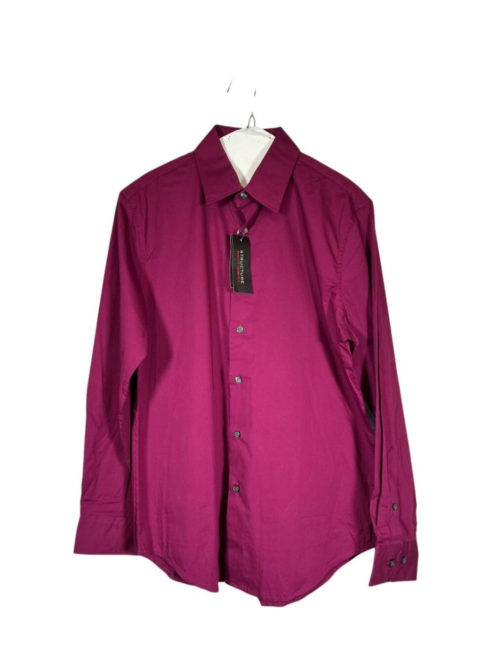 Structure Slim Fit Stretch Dress Shirt Mens M 15-15.5 Magenta NWT $42.00